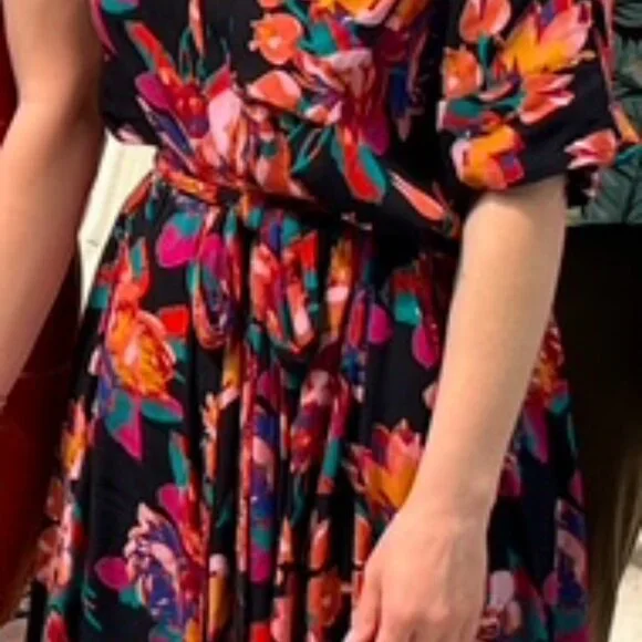 Anthropologie Maeve Floral Buttondown Shirt-Dress - Size Large - Picture 3 of 8